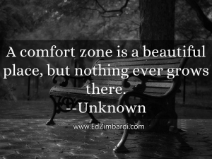 A comfort zone is a beautiful place, but nothing ever grows there